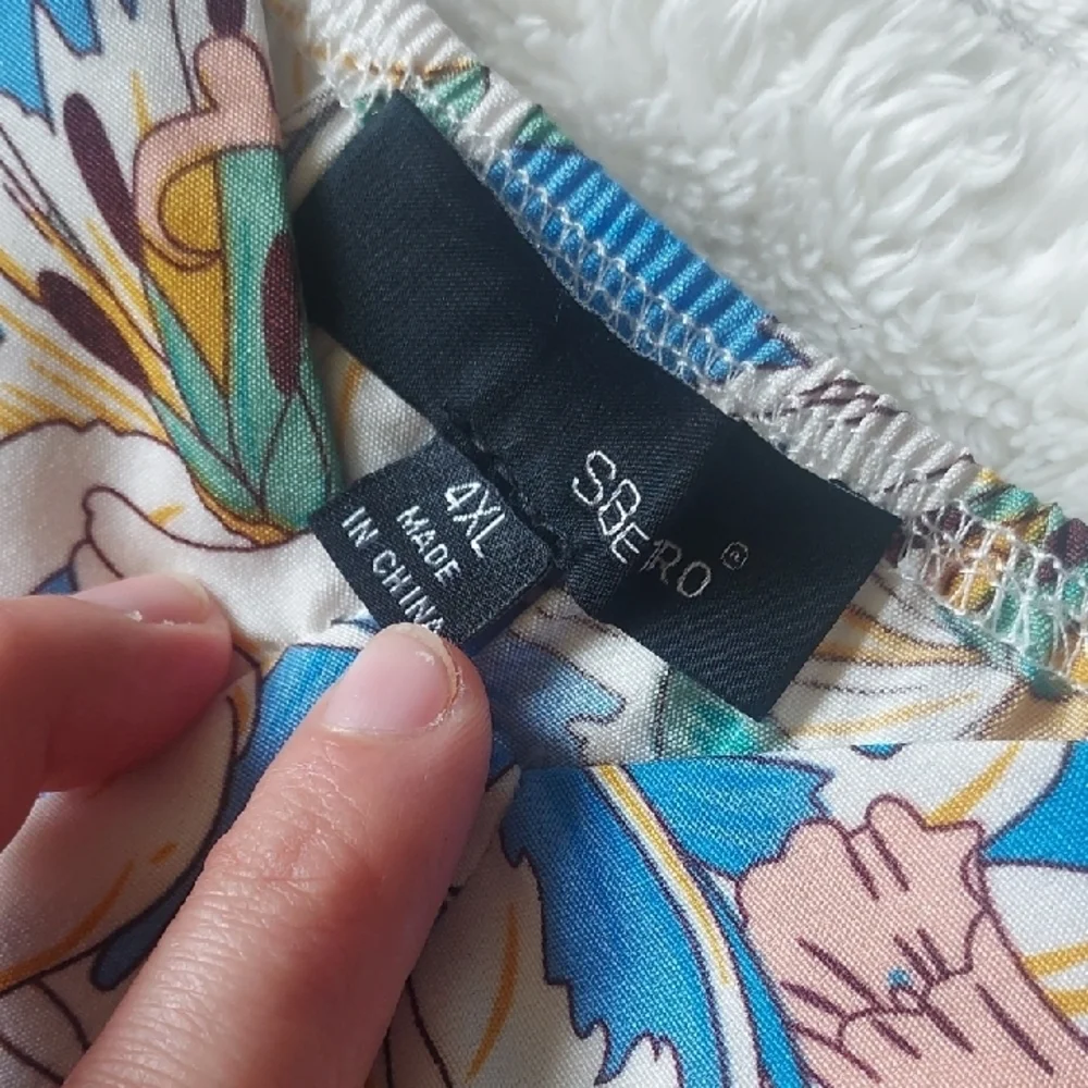 Floral Maxi Dress in Blue and White - Picture 5 of 7